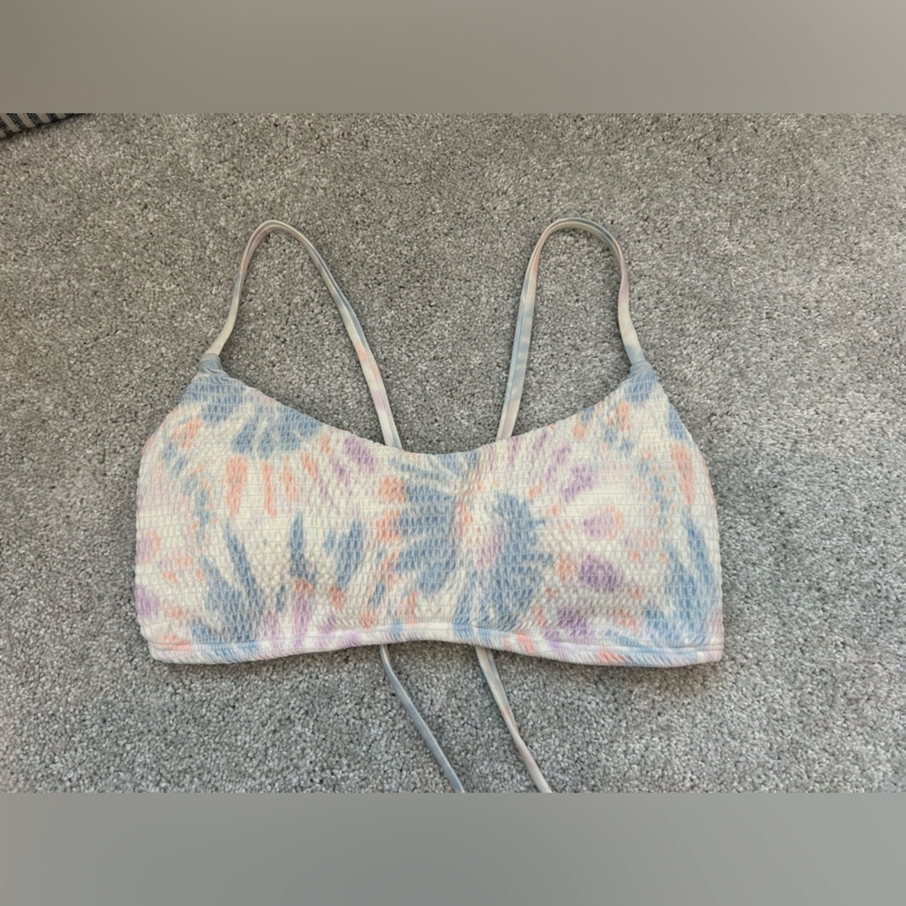 Hollister Tie Dye Swim Bikini Top, size Large